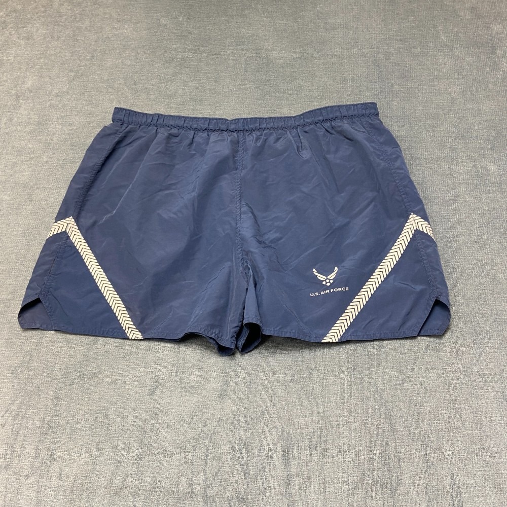 US Air Force Reflective Physical Training Uniform Shorts Mens XL Blue Gym Wear